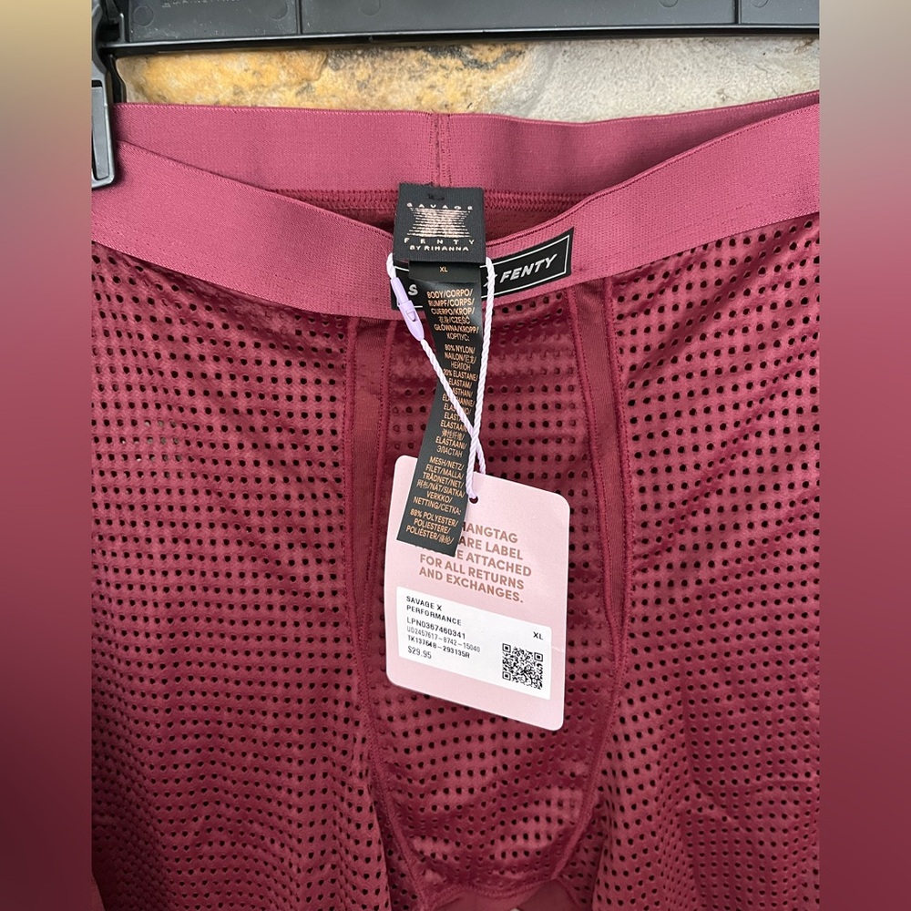 Savage X Fenty Men's Deep Red Boxer Briefs - Picture 3 of 5